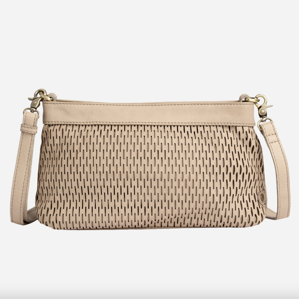 Clutch med perforerat mönster - Sand
